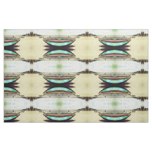 Boats on Tropical Beach Pattern Fabric