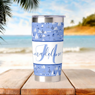 Boats personalised  insulated tumbler