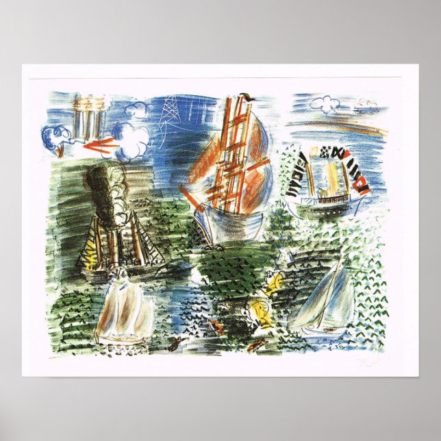 'Boats' Raoul Dufy Poster (Front)