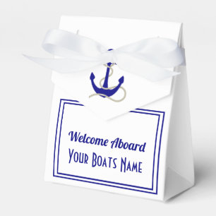 Boats welcome aboard gift favour box