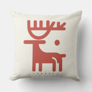 BOAZ Minimalist Nordic Reindeer  Cushion