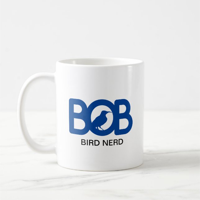 Bob Bird Nerd Coffee Mug (Left)