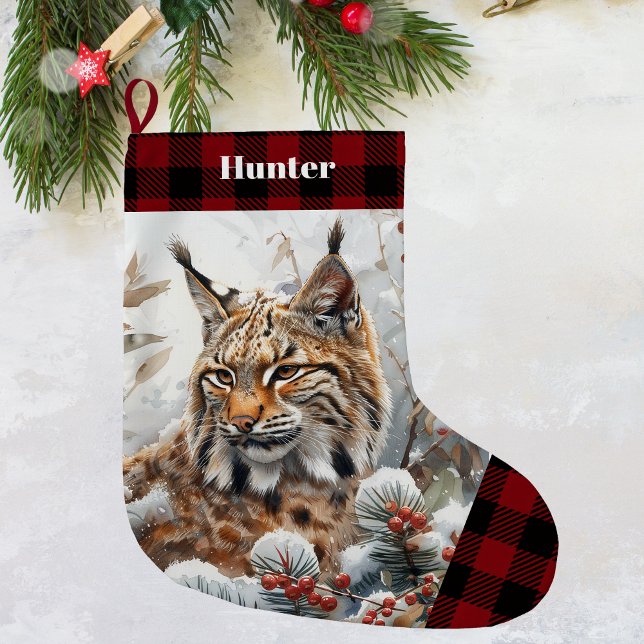 Bob Cat Wildlife Christmas Stocking (Bobcat stocking 1)