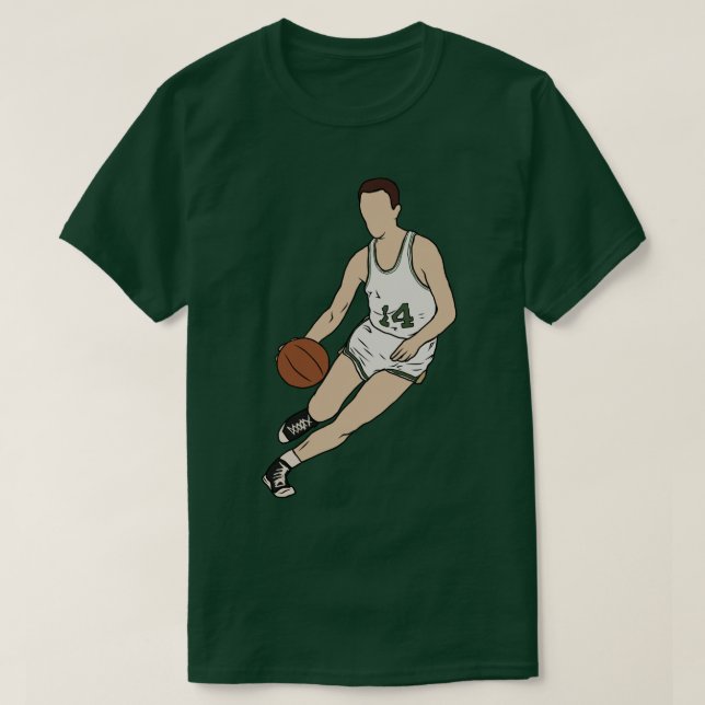 Bob Cousy Dribbling T-Shirt (Design Front)