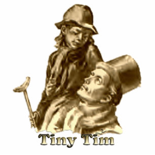 Bob Cratchit and Tiny Tim Christmas Carol Standing Photo Sculpture