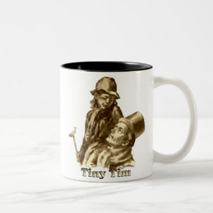 Bob Cratchit and Tiny Tim Christmas Carol Two-Tone Coffee Mug
