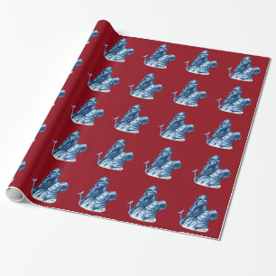 Bob Cratchit and Tiny Tim Christmas Carol Wrapping Paper