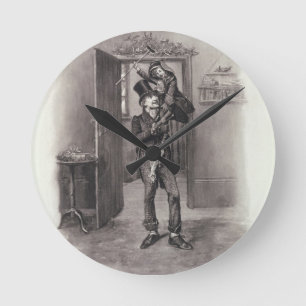 Bob Cratchit and Tiny Tim, from 'Charles Dickens: Round Clock