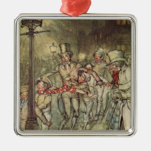Bob Cratchit went down a slide on Cornhill Metal Tree Decoration