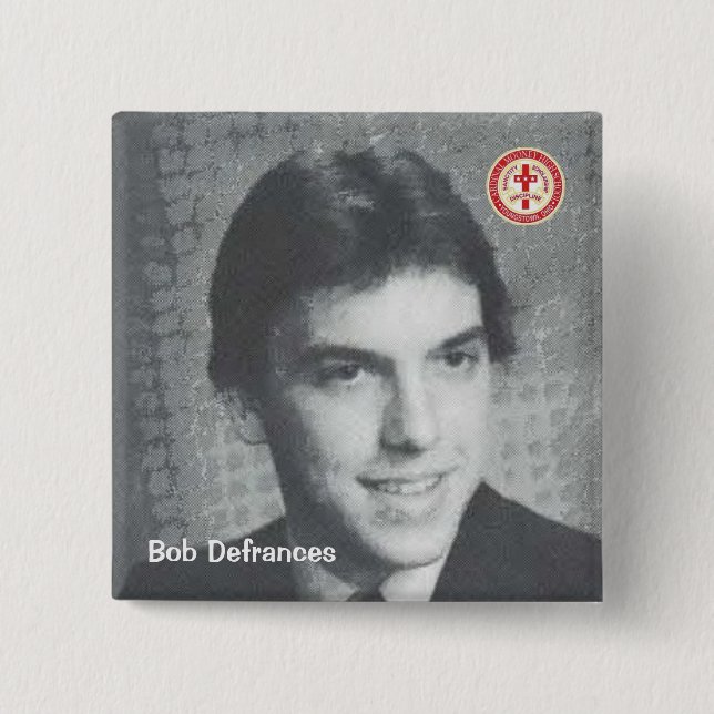 Bob Defrances 15 Cm Square Badge (Front)