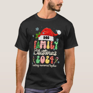 Bob Family Christmas 2024 Santa Hat Xmas Lights Ma T-Shirt