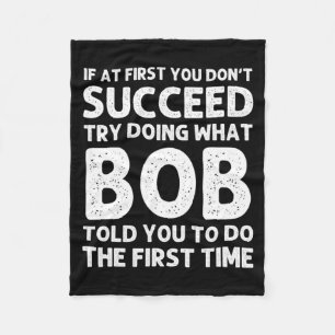 Bob Gift Name D Birthday Funny Christma  Fleece Blanket