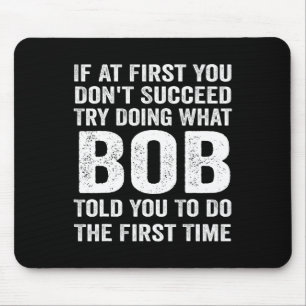 Bob Gift Name Personalised Birthday Fun Christmas Mouse Mat