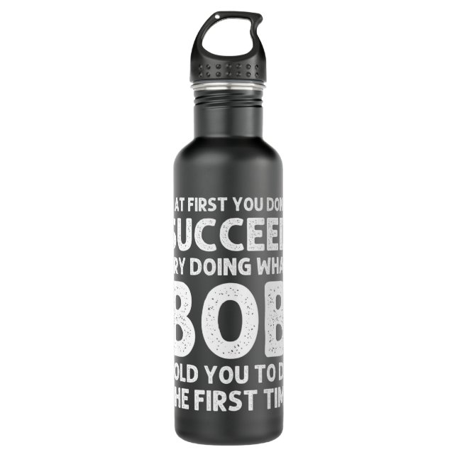 BOB Gift Name Personalised Birthday Funny Christma 710 Ml Water Bottle (Front)