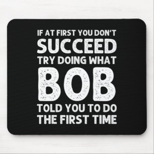 Bob Gift Name Personalised Birthday Funny Christma Mouse Mat