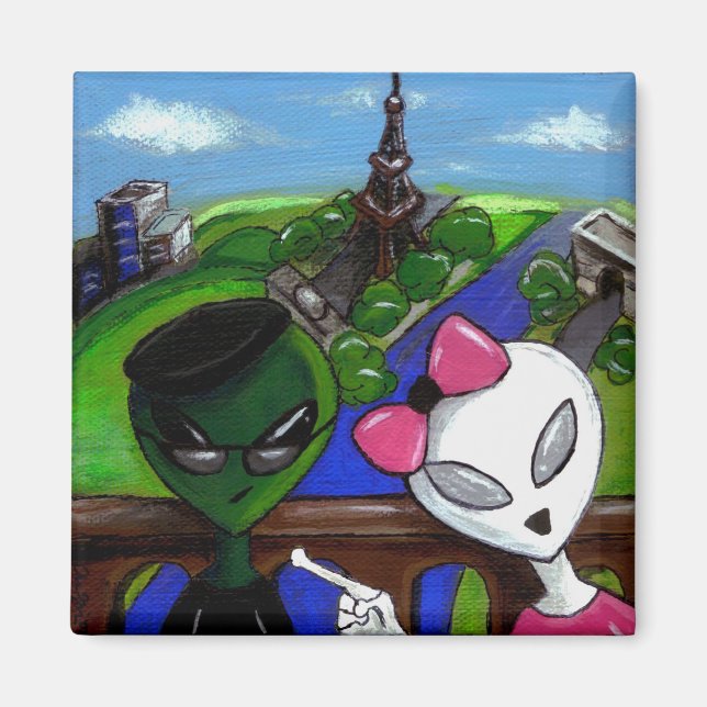 Bob & Jane Invade Paris Magnet (Front)