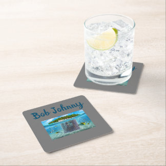 Bob johnny square paper coaster