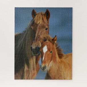 Bob Langrish   Baker Pony Mare and Foal headshot Jigsaw Puzzle
