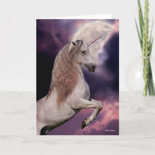 Bob Langrish   Grey Unicorn Rearing Card