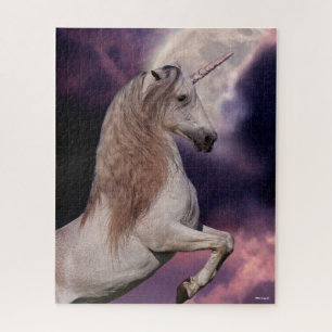 Bob Langrish   Grey Unicorn Rearing Jigsaw Puzzle