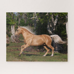 Bob Langrish   Palomino Lusitano Stallion Running Jigsaw Puzzle