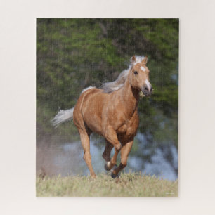Bob Langrish   Palomino Quarter Horse Running Jigsaw Puzzle