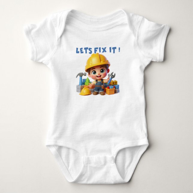 Bob Lets Fix It  Baby Bodysuit (Front)