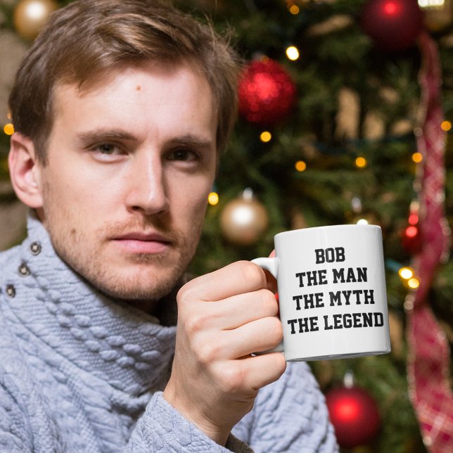 Bob: Man, Myth, Legend, black Text Coffee Mug (Creator Uploaded)