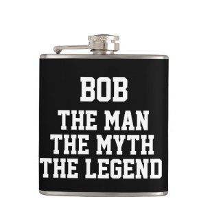 Bob: Man, Myth, Legend Hip Flask