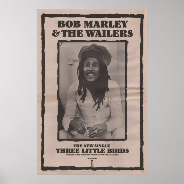 BOB MARLEY Poster - 1980 original NME - Three (Front)