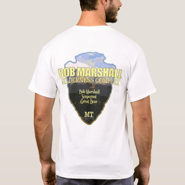 Bob Marshall Wilderness Complex (arrowhead) T-Shirt (Back)