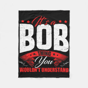 Bob Name Personalised Birthday Fun Christmas Fleece Blanket