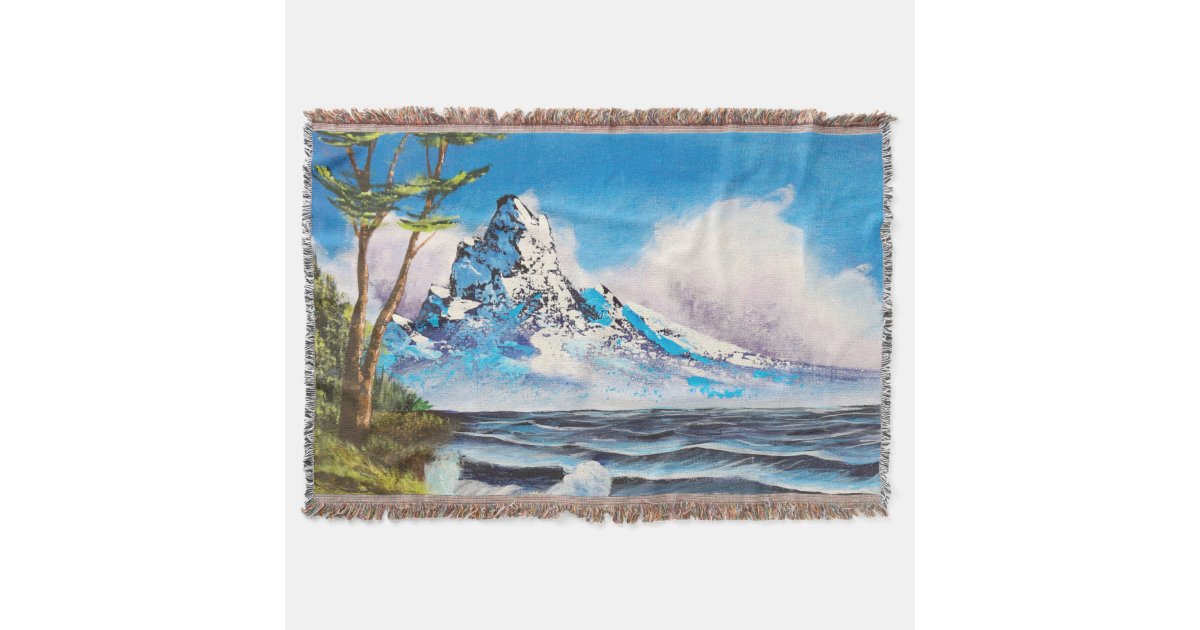 Bob Ross Art Throw Blanket | Zazzle