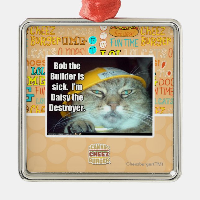 Bob the Builder is sick Metal Tree Decoration (Front)