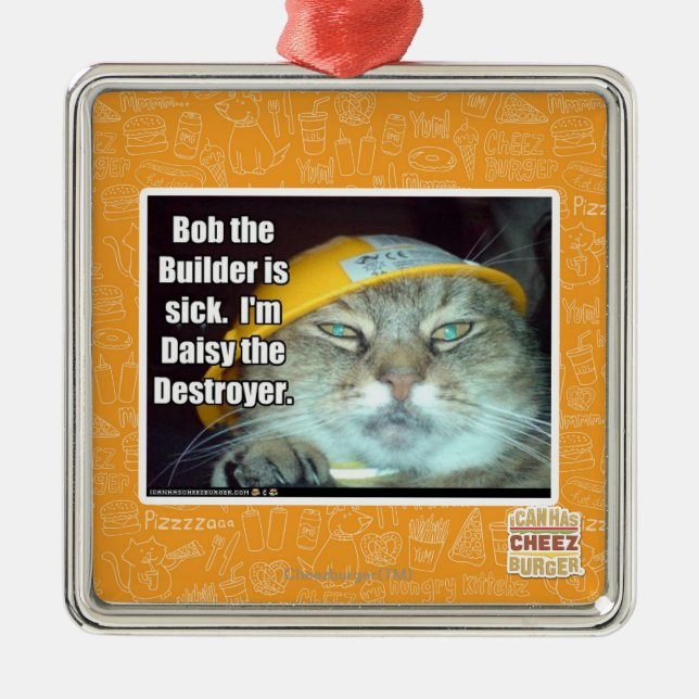 Bob the Builder is sick Metal Tree Decoration (Front)