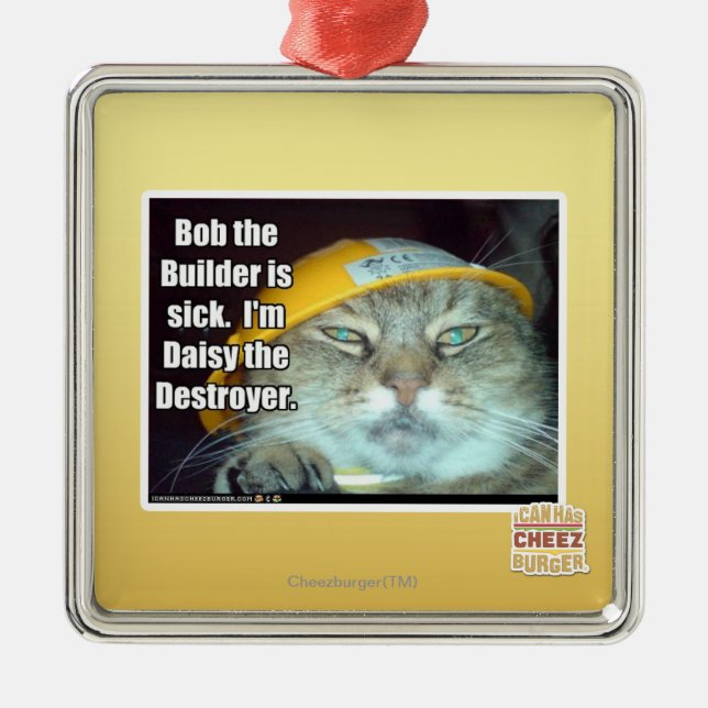 Bob the Builder is sick Metal Tree Decoration (Front)