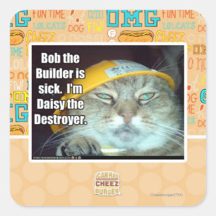Bob the Builder is sick Square Sticker
