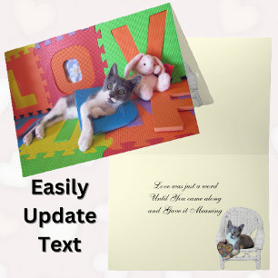 Bob The Cat's Purrfect Words Valentine Card