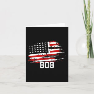 Bob Usa Flag Personalised 4th Of July Bob Card