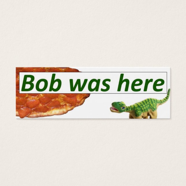 Bob was here - Pizza card (Front)