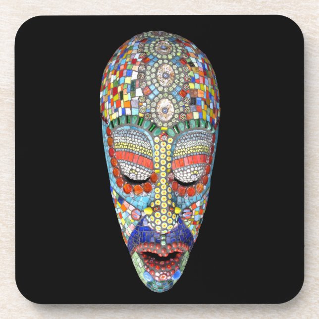Bob, Why the Long Face? Mosaic Mask Coaster (Front)