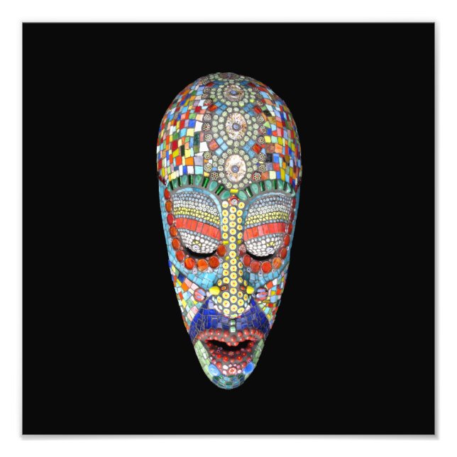 Bob, Why the Long Face? Mosaic Mask Photo Print (Front)