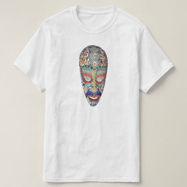Bob, Why the Long Face? Mosaic Mask T-Shirt (Design Front)