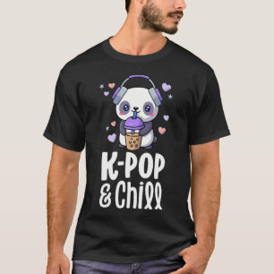 Boba And KPop Kawaii Panda Bubble Tea KPop falken T-Shirt
