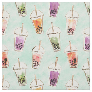 BOBA BACKED Cute Boba Tea Fabric