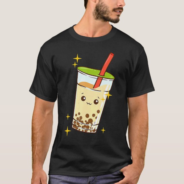 Boba Baller Bubble Tea Pearl Milk Tea Boba Drink T-Shirt (Front)