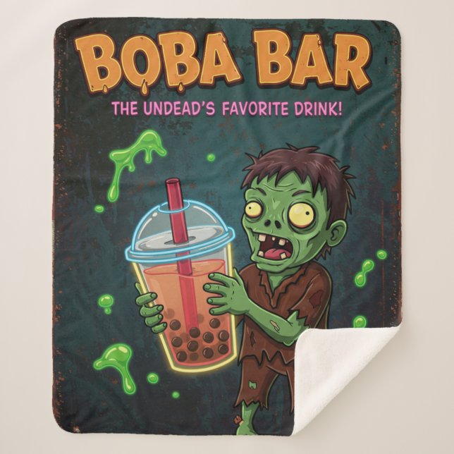 Boba Bar – Sherpa Blanket (Front)