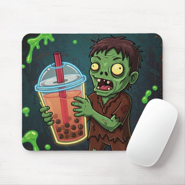 Boba Bar – The Undead’s Favorite Drink! Mousepad (With Mouse)