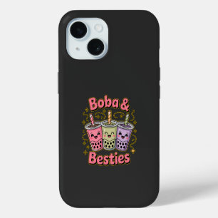 BOBA & Besties Vibes – Perfect for Boba Tea Lovers iPhone 15 Case