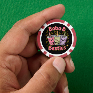BOBA & Besties Vibes – Perfect for Boba Tea Lovers Poker Chips